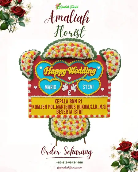 Papan Bunga Pernikahan Sido Harjo